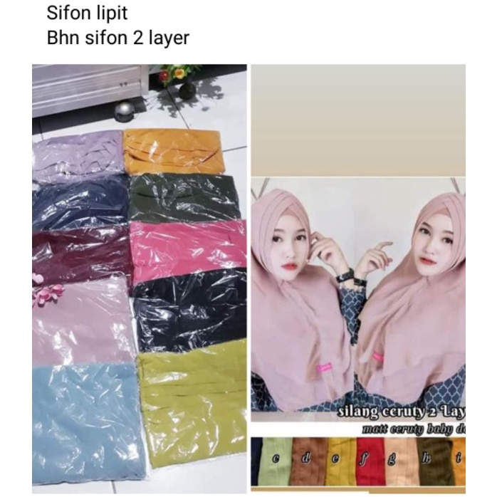 HIJAB SIFON CERUTI 2 LAYER