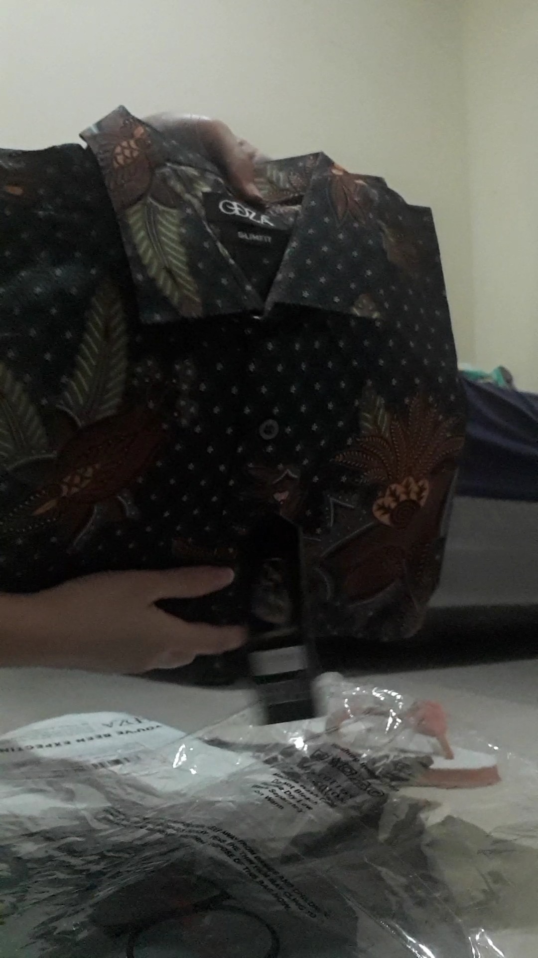 Odza Baju Batik Pria Tangan Pendek Kemeja Batik Pria Hem Slim Fit Baju Murah