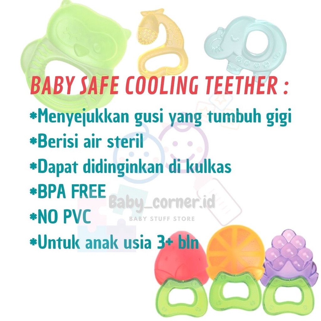 Cooling Teether| Mainan Gigitan Tumbuh Gigi Bayi| Teether Dingin| BABY SAFE