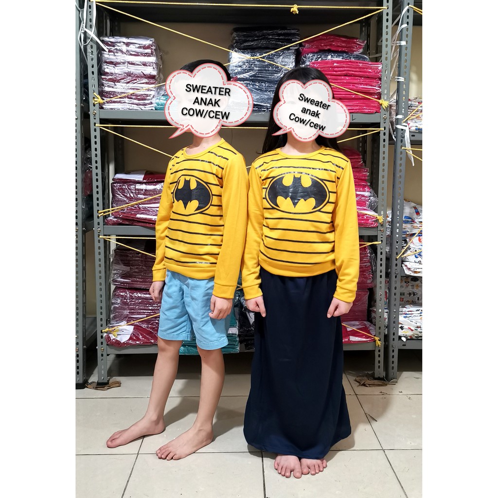 Atasan anak lengan panjang sweater utk usia 5-10th GAMBAR PRINTING