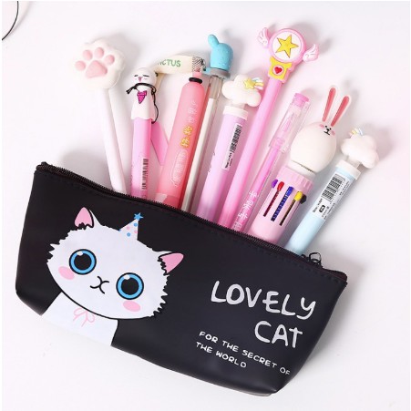 OVERFLOWS.ID TEMPAT PENSIL KOTAK PINSIL KUCING PENCIL CASE LOVELY CAT