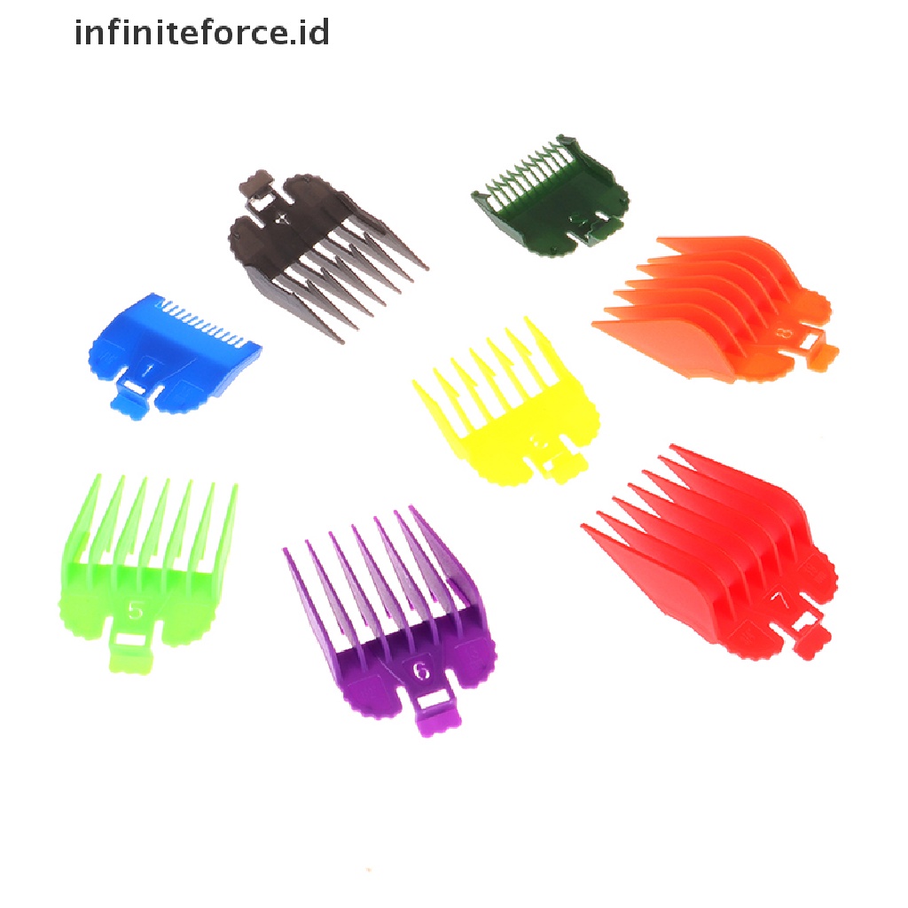 (infiniteforce.id) 8pcs / Set Sisir Panduan Potong Rambut Untuk Salon / Barber