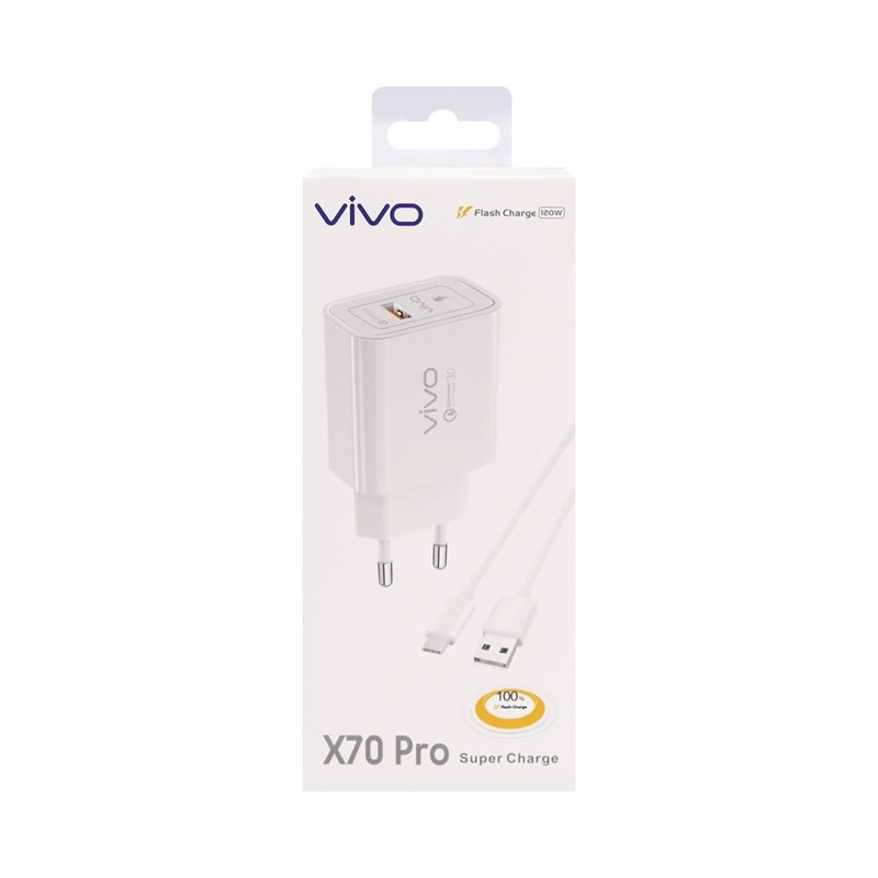 Charger Vivo X70 Pro original fast charcing + kabel micro 3.0 super charger BY SEN