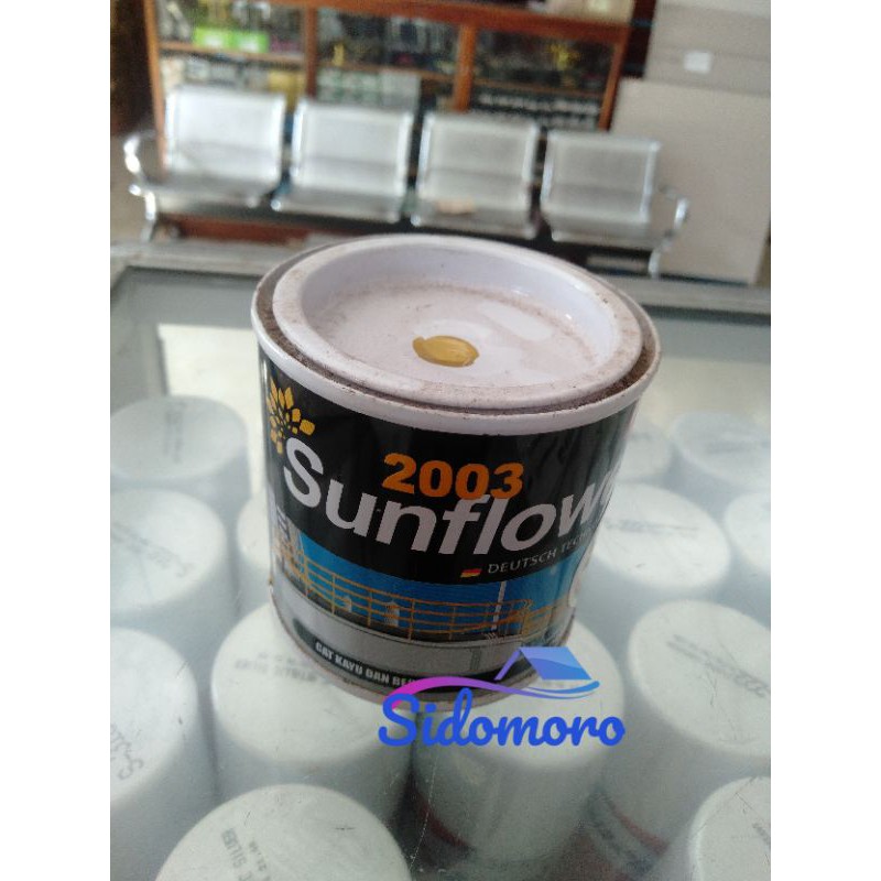 Cat besi dan kayu warna emas sunflower 200ml