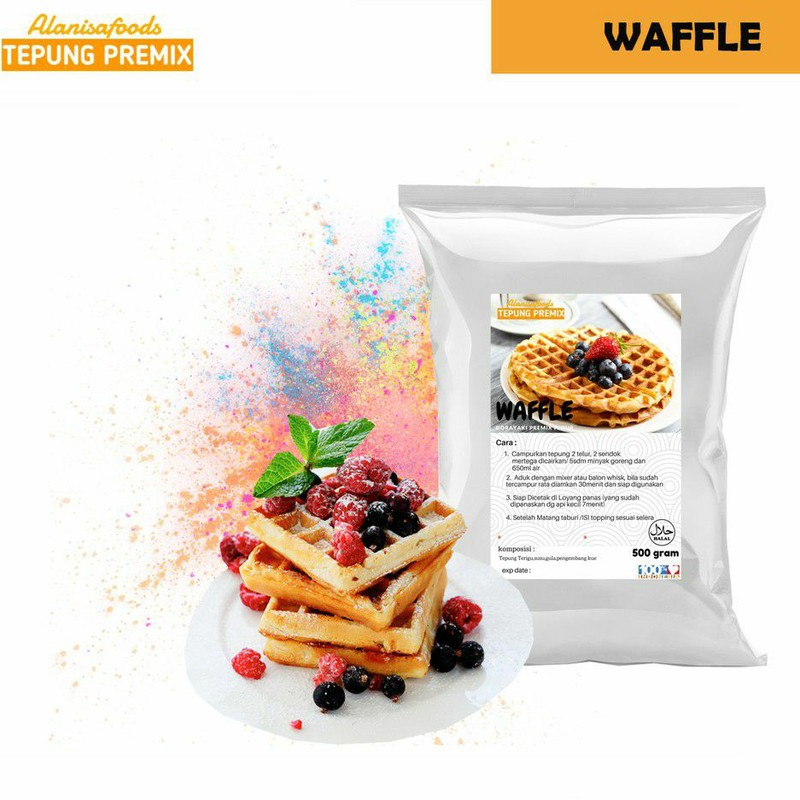 Jual TEPUNG PREMIX WAFFLE 500GR Shopee Indonesia
