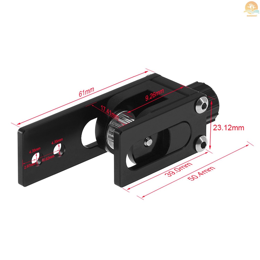 3D Printer Parts Upgrade 2020 Aluminum Profile X-axis Synchronous Belt Stretch Straighten Tensioner Compatible with Creality Ender-3 CR-10 Cr-10S 3D Printer Black