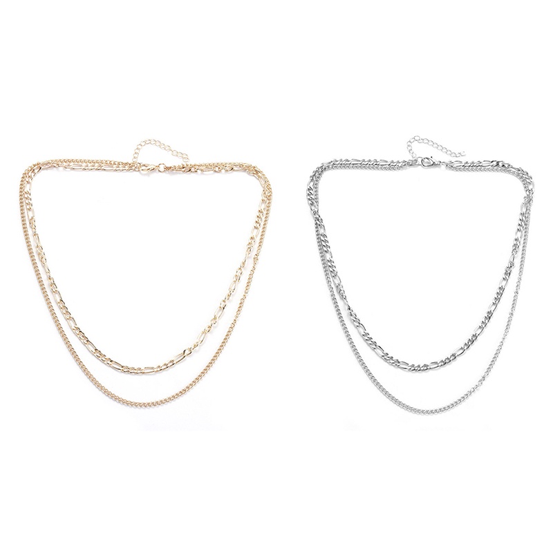 COD✨1 Pcs Kalung Wanita Lapisan Ganda Kalung Fashion Perhiasan Aksesoris