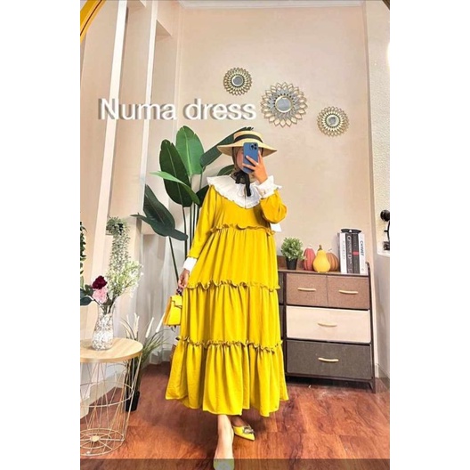 baju wanita midi dress crinkle