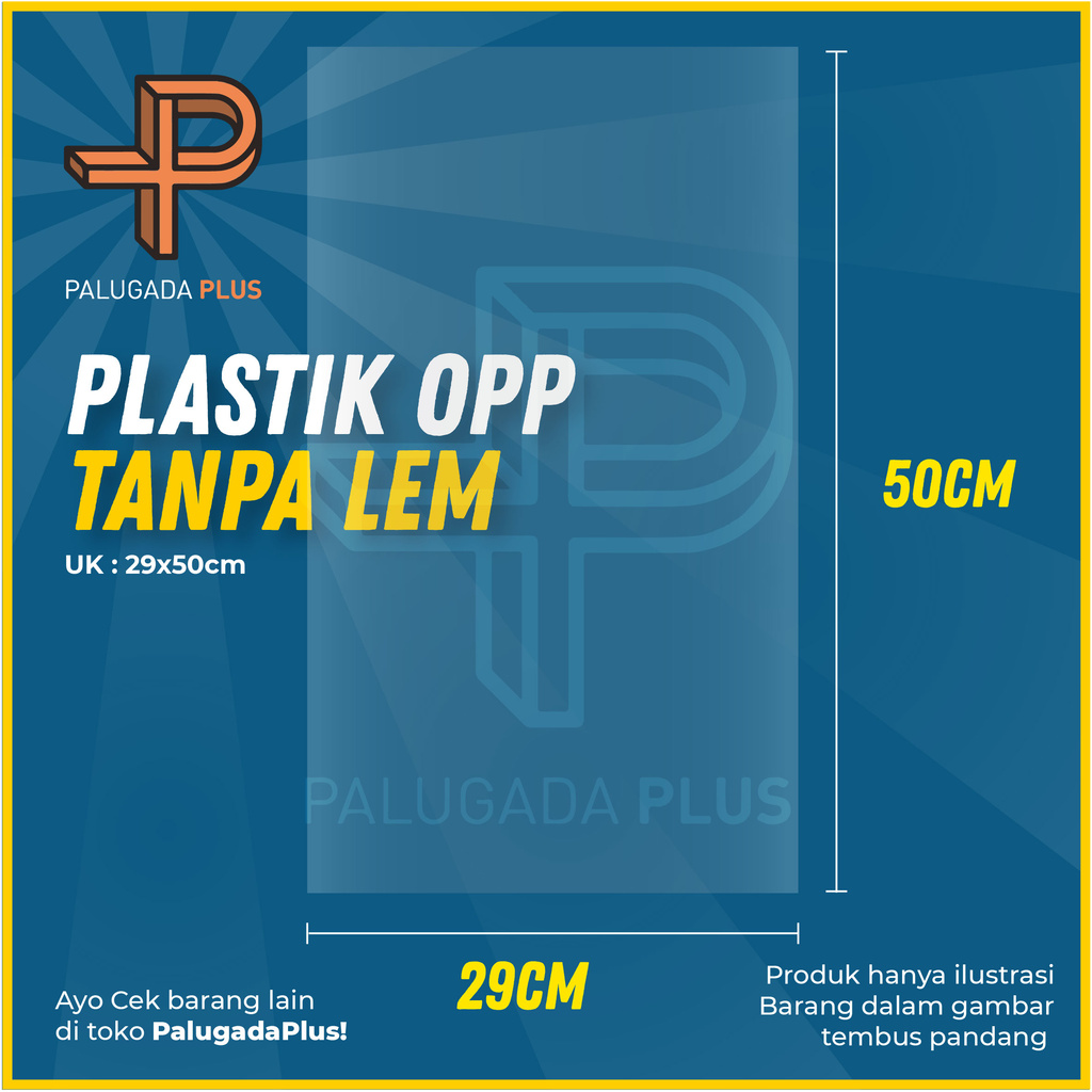 

Plastik OPP Kiloan Ukuran 29x50cm (Tanpa Lem)