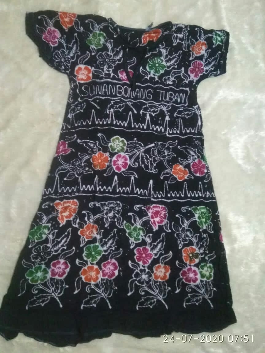 Dress Anak Batik Tuban Motif Colek