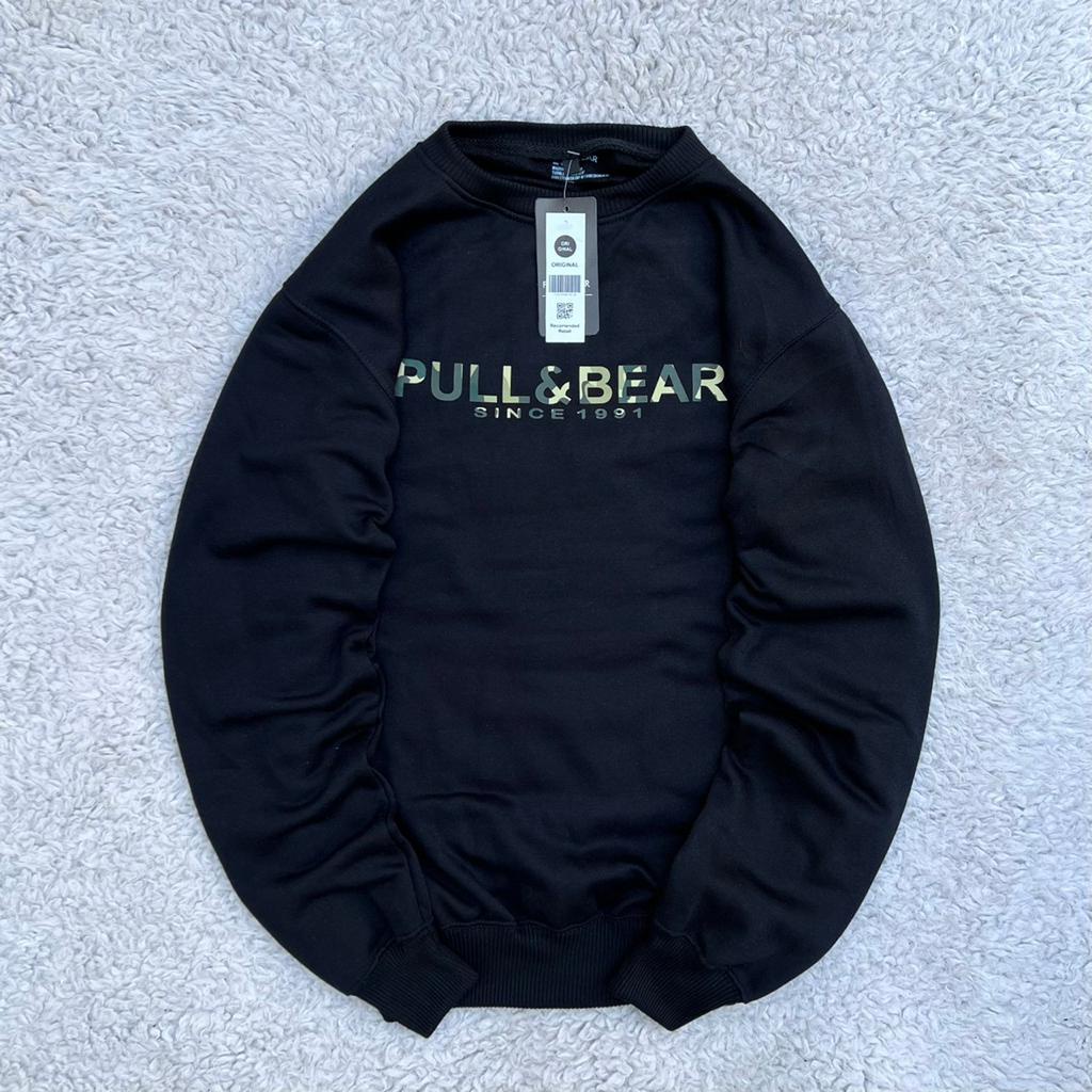 Crewneck Sweater Pull and Bear Emboss // Sweatshirt Jaket Pull &amp; Bear Sablon Timbul Premium Quality