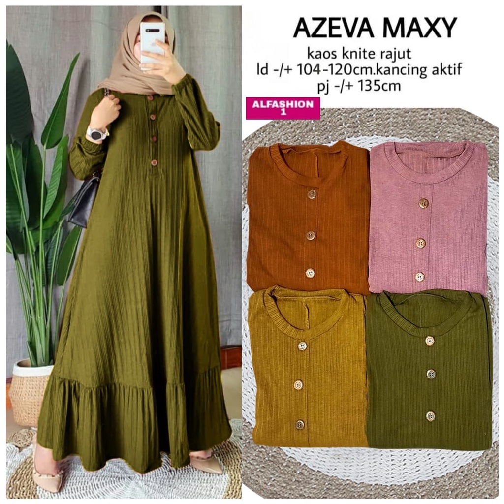 Gamis Kaos Non Busui Azeva Maxy by Alfashion Solo