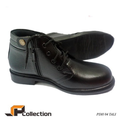 CARLIT PDH 04 Pantofel Murah Model Semi Boots Warna Hitam Bahan Kulit Oscar / Sintetis