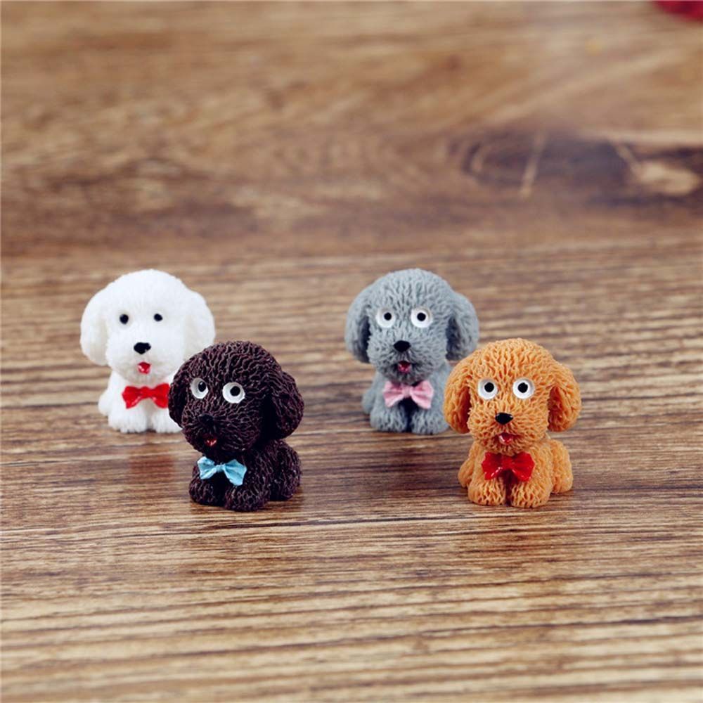 MXBEAUTY 3pcs Miniature Home Figurines Animal Model Garden Cute Bonsai Crafts Dog Decoration Statue/Multicolor