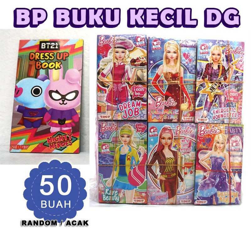 Mainan buku bongkar pasang dress 50pcs - BP BUKU KECIL DG 50 buah
