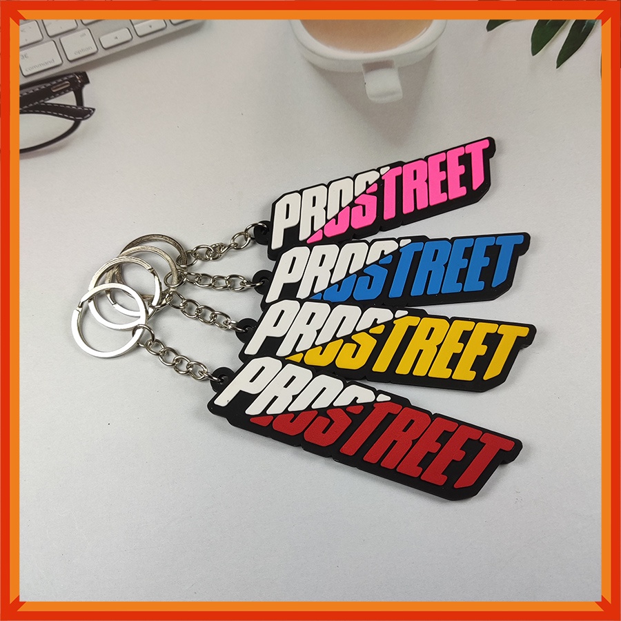 [BAYAR DITEMPAT] Gantungan Kunci karet Unik Motif Pro Street | Rubber keychain Prostreet | bandul Kunci Premium-3