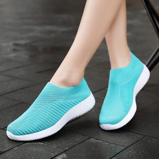  Sepatu  Slip On Wanita  Model Casual  Motif Garis Ukuran  