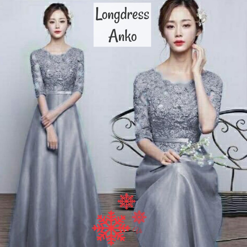 LONGDRESS PESTA ANKO  4ukuran/ PAKAIAN MEWAH WANITA FORMAL / PARTY / WEDING