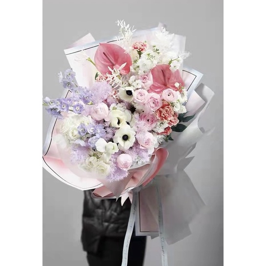 [TERMURAH!!] DOUBLE FRAME Flower Wrapping Paper  / Kertas Cellophane / Kertas Bunga / Kertas Kado