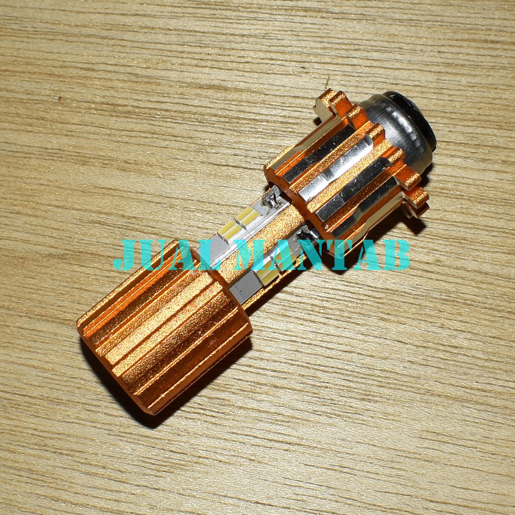 Lampu Depan Motor LED l Variasi Aksesoris Lampu Colok Utama Motor Super Terang Dan Fokus 3 Mata 3 Sisi Songket H6 Arus DC Universal Murah