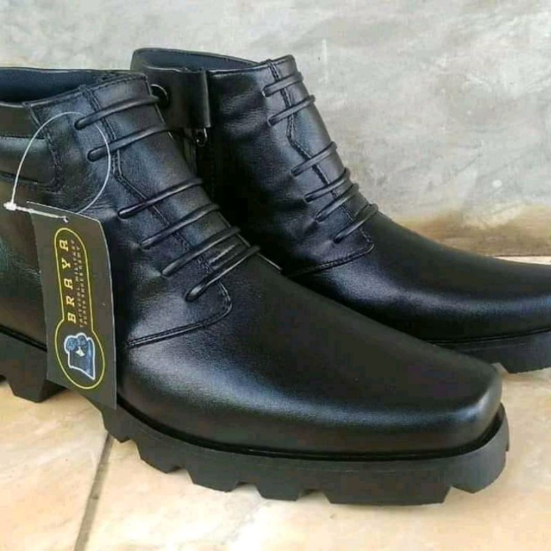 Sepatu PDH Dop Asli Kulit Sapi