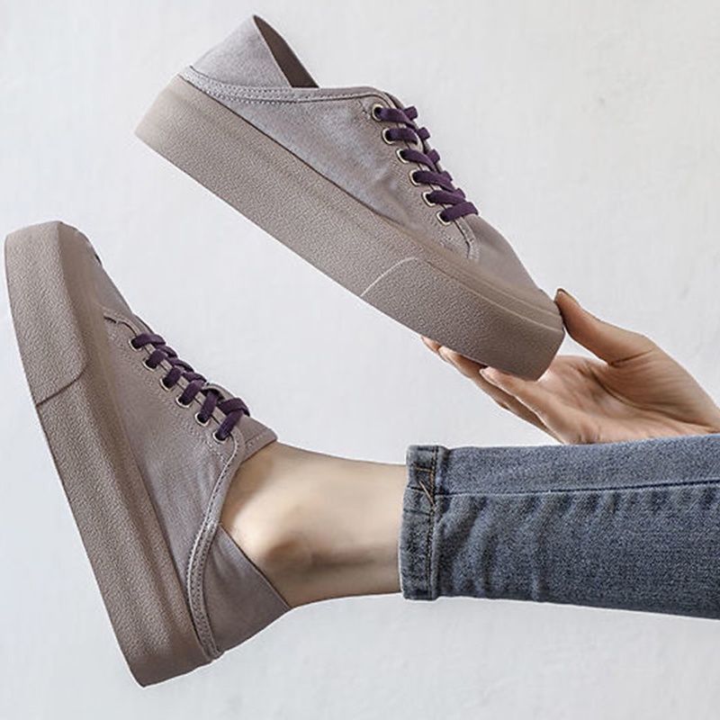 Sepatu Canvas Cewek Import Bagus Terbaru Kualitas Bagus Sepatu Kanvas Wanita Pelajar Jalan - Jalan Stylist