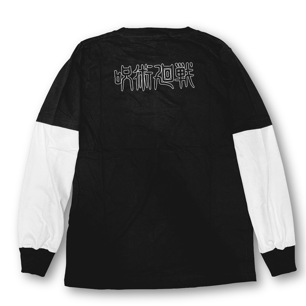 Longsleeve Itadori Yuji Double Layer Black Anime Manga Jujutsu Kaisen Premium Unisex