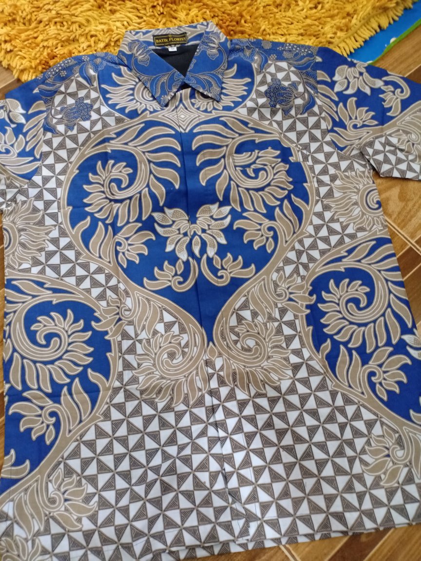 Mahogra Pendek Kemeja Batik Pria Full Furing Bahan Katun Sragenan