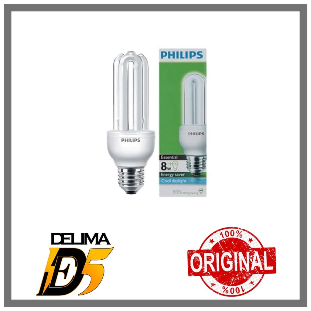 Jual Philips Essential 8W - (CDL - Putih / WW - Kuning) | Shopee Indonesia