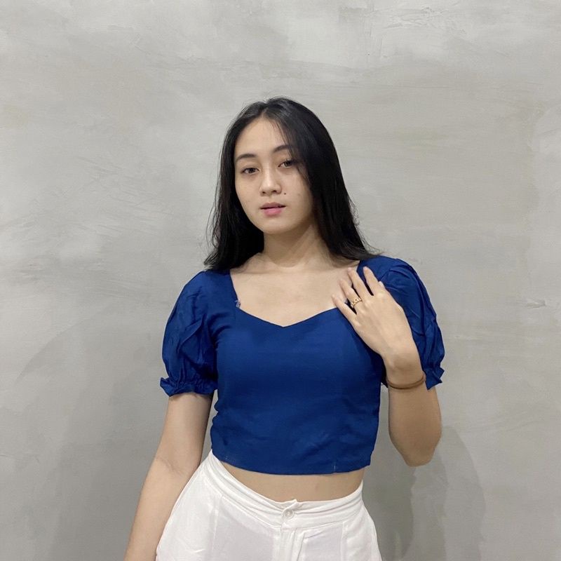 Viola  Crop Top/Atasan Wanita/Atasan Rayon