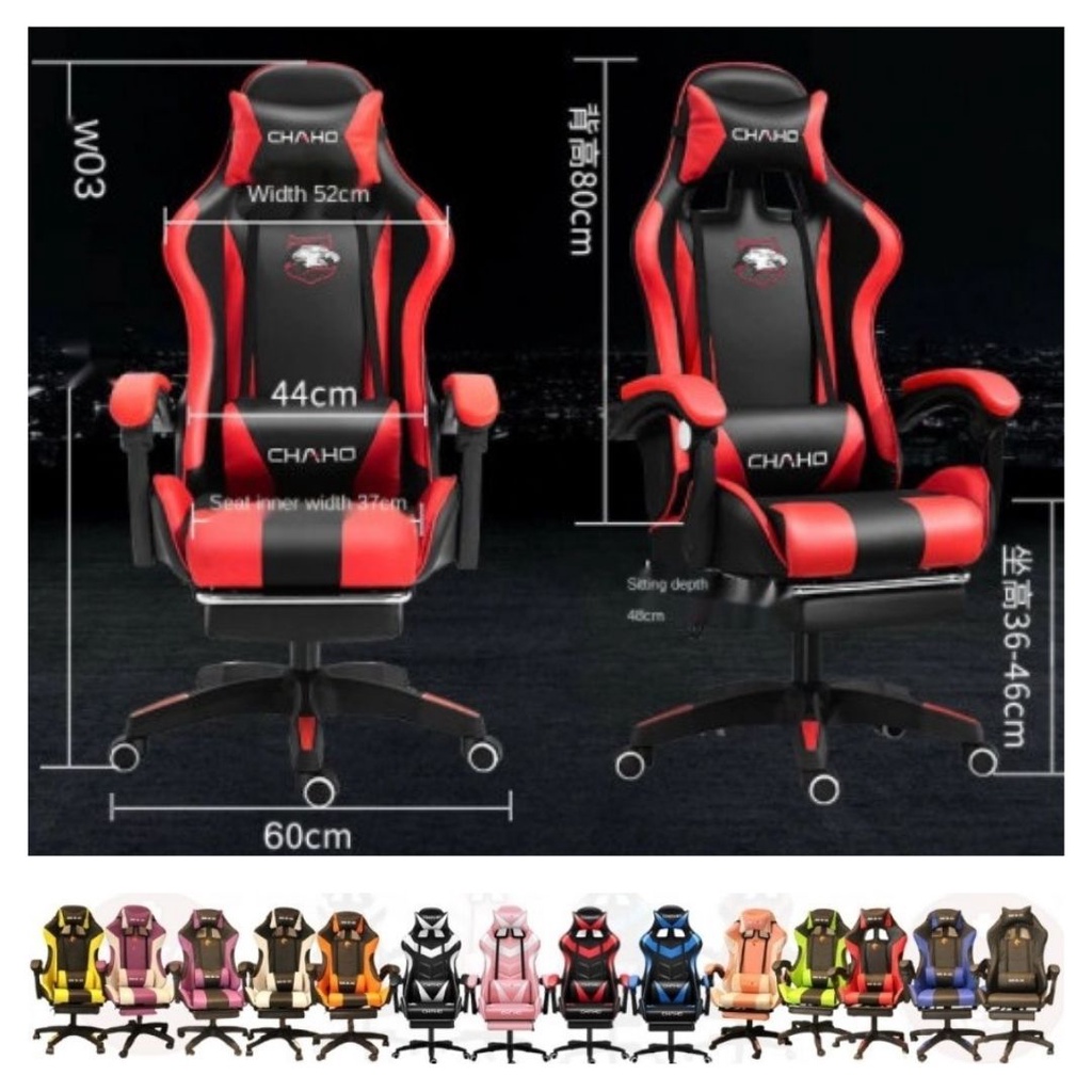 Kursi Komputer Gamer Import Computer Chair Gaming Sandaran Kaki &amp; Pijat 114136