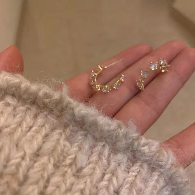Anting Zircon Inlaid Gaya Perancis