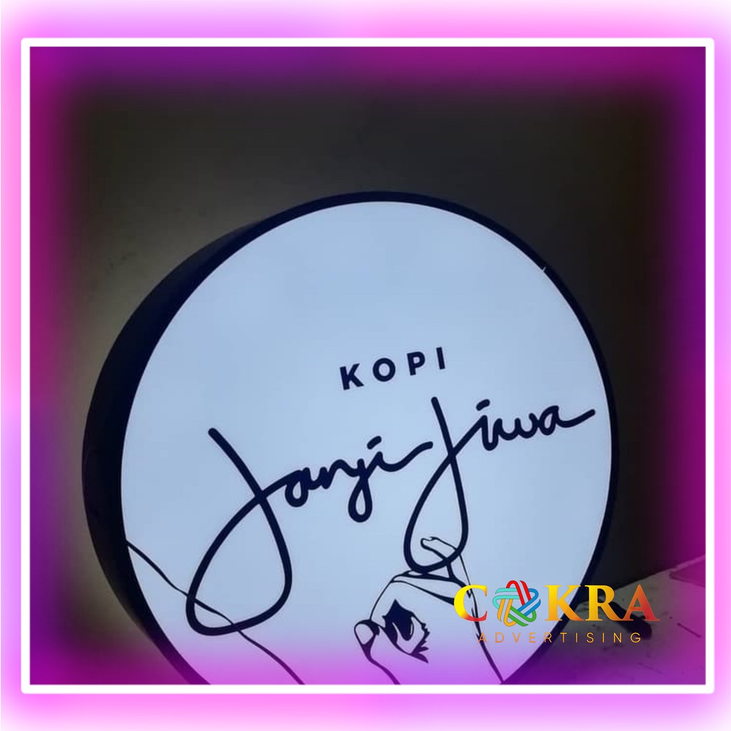 NEON BOX BULAT DIAMETER 50 | Proses Cepat |