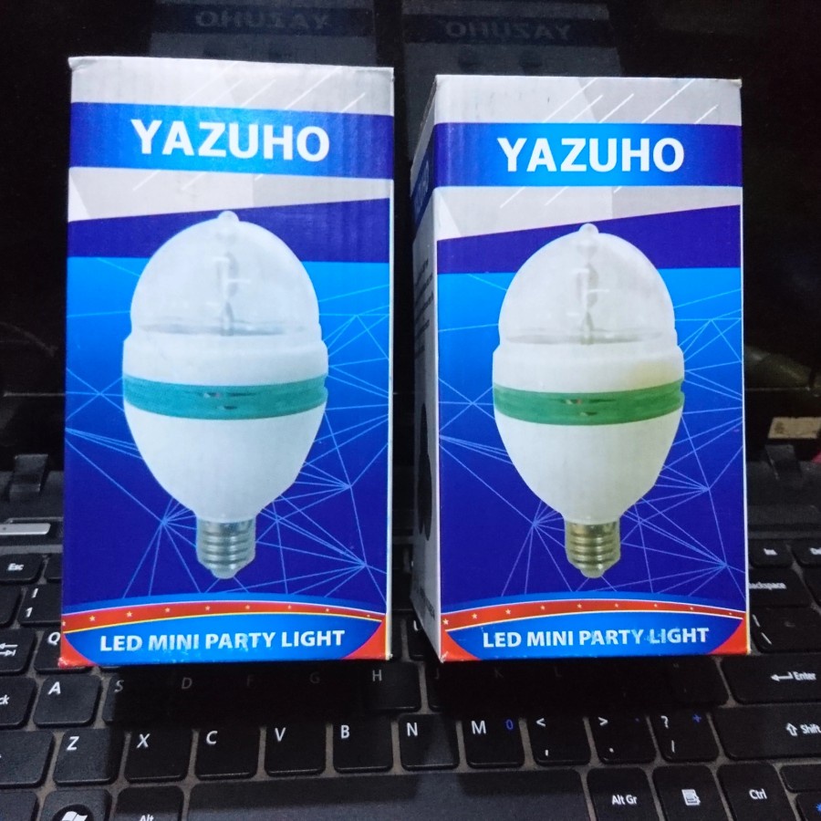 Lampu disko full warna led putar colour rainbow .