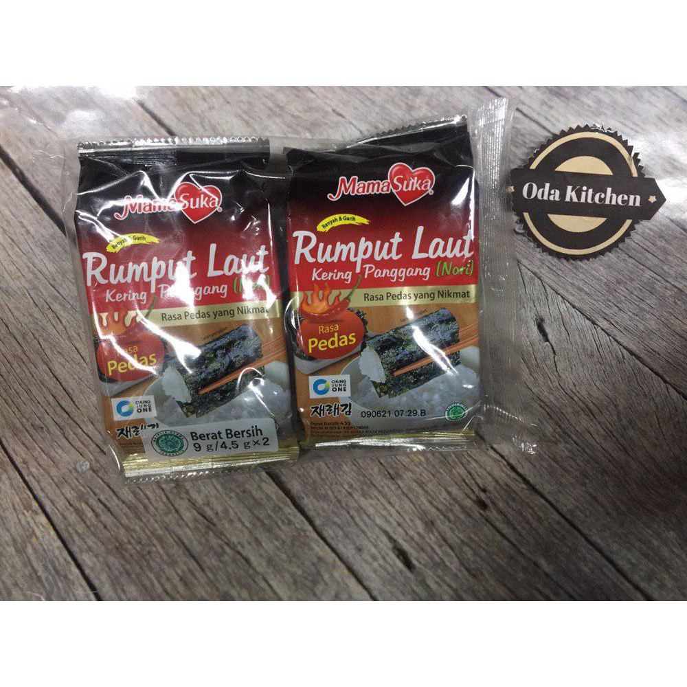 MAMA SUKA RUMPUT LAUT PANGANG NORI PEDAS PACK 2X4,5gr