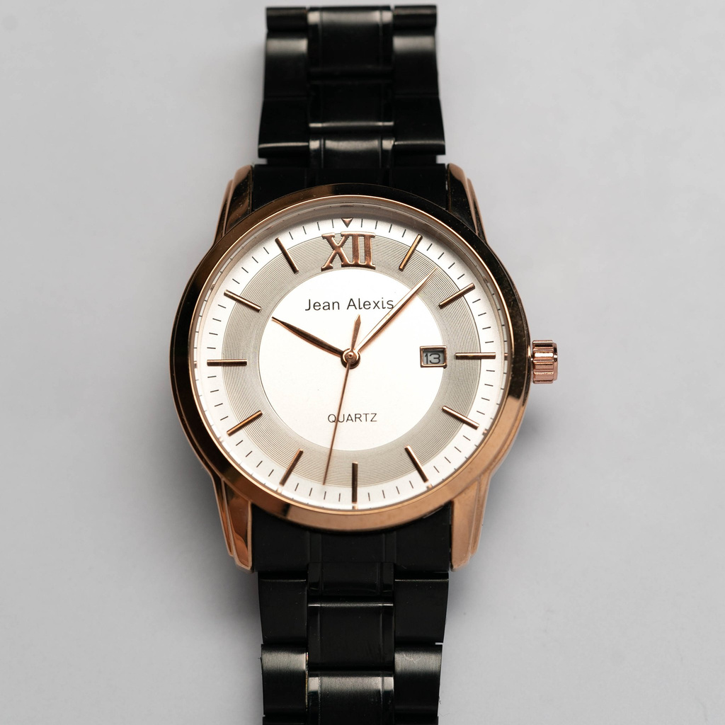 jam tangan pria anti air Jean Alexis ZENOS GHST JA112 - Prestige Edition - White Dial (Pria 40mm)