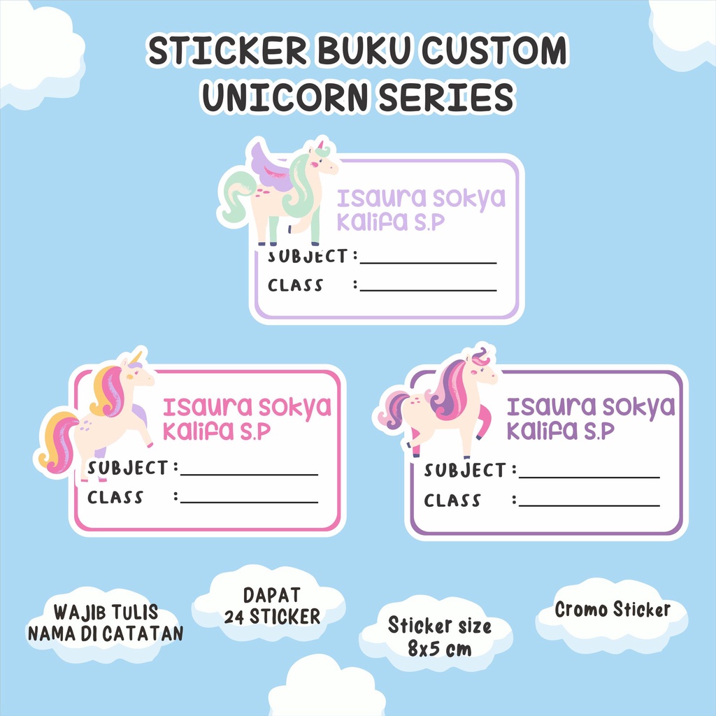 

STICKER BUKU PELAJARAN TEMA UNICORN