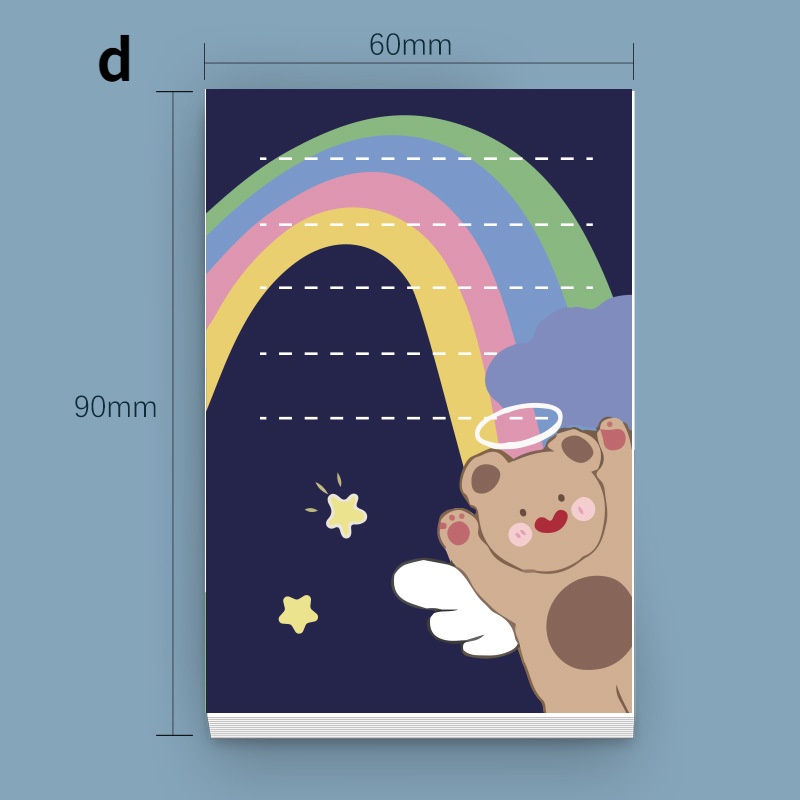 Non-sticky Memo Pads Students Cute Notebook Journal Book Stationery Supply