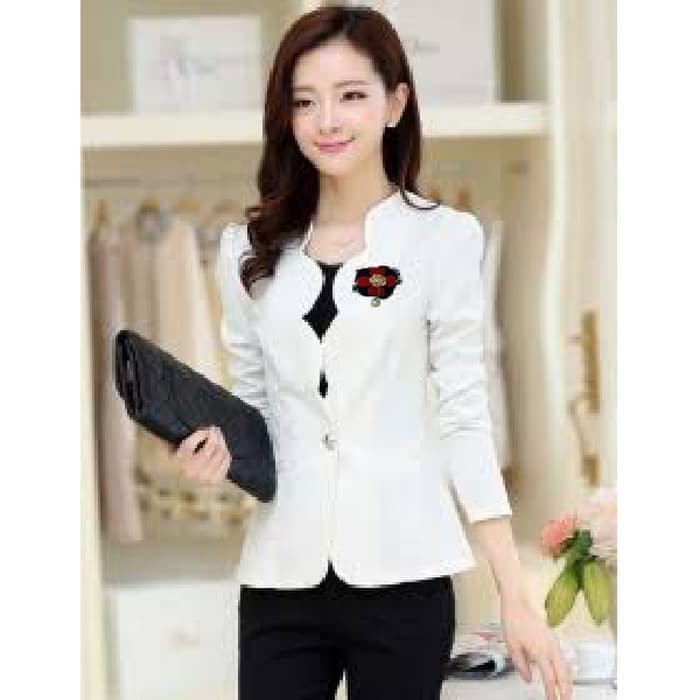 Blazer kerja wanita Korea style with bross - blazer wanita casual