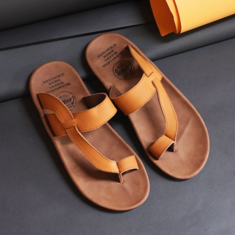 (COD) 05 SANDAL FULL ASLI CEVANY 05 IMPLUSE HITAM COKLAT TAN KULIT ORIGINAL CH LEATHER