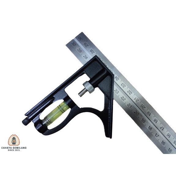

gk Siku Meter Tukang 30cm Penggaris Besi Sudut L + Wateass CHY