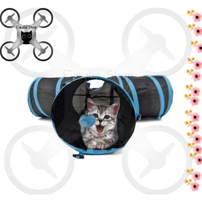 Cat Tunnel Mainan Terowongan Kucing Anjing Bentuk T Y 3 Tiga Arah Lubang Pet Cat Dog Tunel Toy