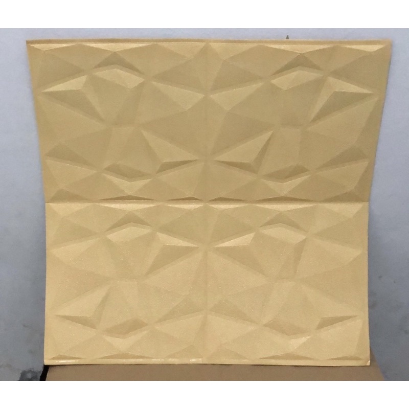 Wallfoam 3D motif Diamon ukuran 70cm x 70cmx 6&8mm-Cream