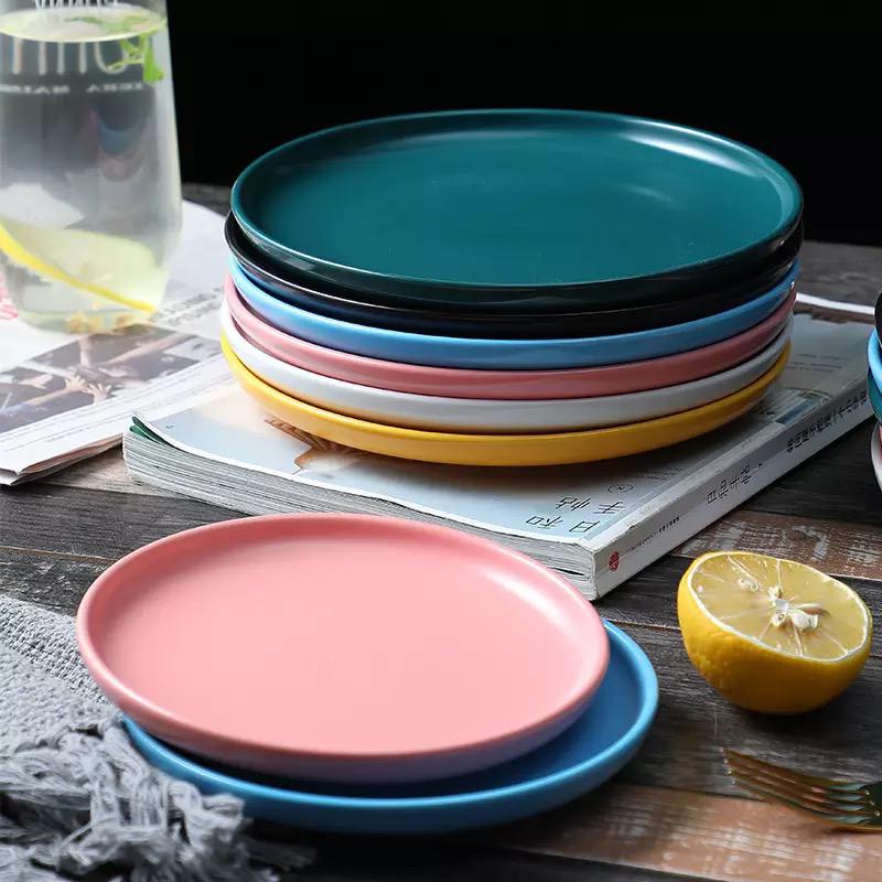 western nordic creative plate color / piring makan saji warna hotel resto cafe / ceramic steak plate food photo photography