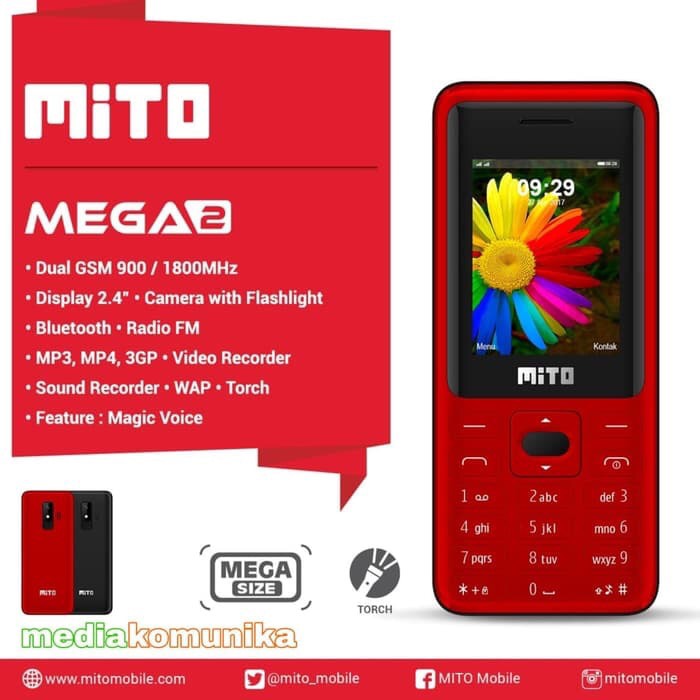DISKON MITO 770 MEGA 2 - 2.4 INCH- DUAL SIM- GARANSI RESMI