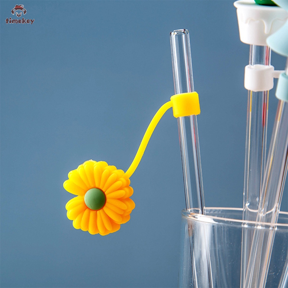 【TK】 Dustproof Silicone Straws Cover Creative Cute Silicone Environmental Protection Straw Plug Straw Baby Kids Water Cup Accessories