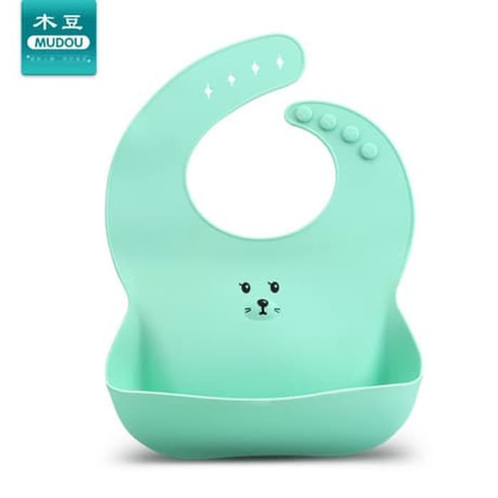 Slabber Silicone Baby BPA Free Silicone Bib Celemek Makan Bayi