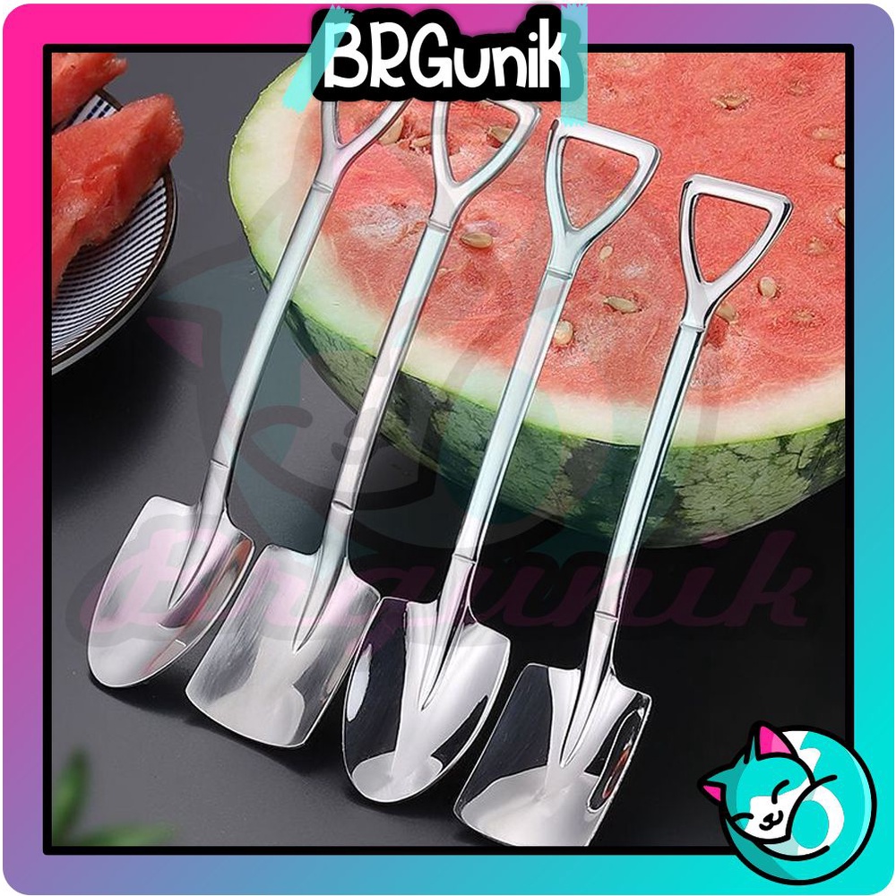 BRGUNIK Sendok Dessert Model Sekop Bahan Stainless R754