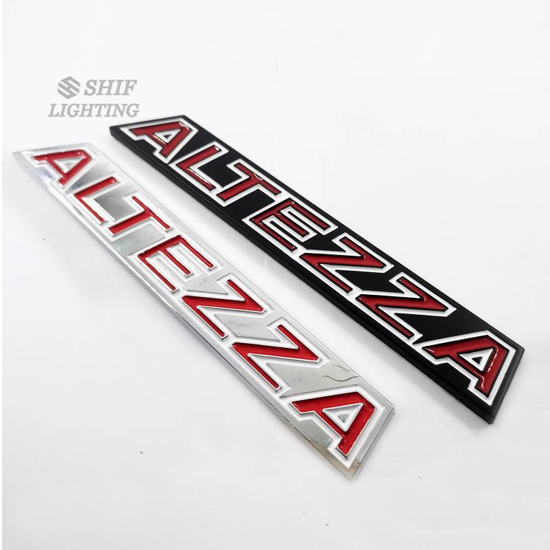 1pc Stiker Emblem / Badge Logo Altezza Metal Untuk Samping / Belakang Mobil Toyota