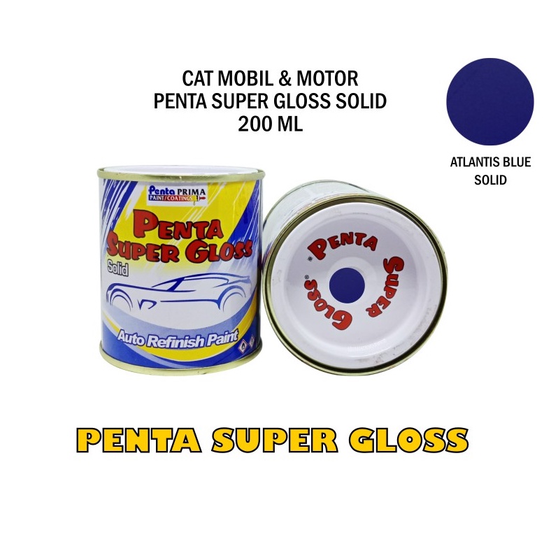 CAT PENTA ATLANTIS BLUE 58016 200 gram - cat penta super gloss biru - cat penta blue - cat penta biru - cat mobil biru - cat motor biru